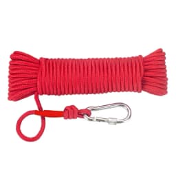 8mm Emergency Escape Rope Climbing Buckle Magnet Fishing Rope Nylon Rescue Safety Rope 20m Length For Outdoor Sports Camping