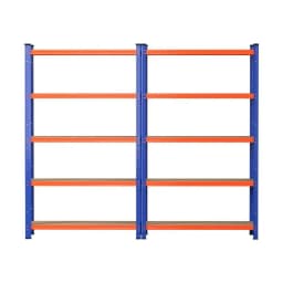 2 x 1.8M Garage Shelving Warehouse Storage Rack Heavy Duty Metal Boltless Adjustable Industrial Organizer Shelves