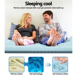 King Size Memory Foam Mattress Topper 7 Zone 8cm Thick Plush Support Bed Cushion Pressure Relief Comfort Pad