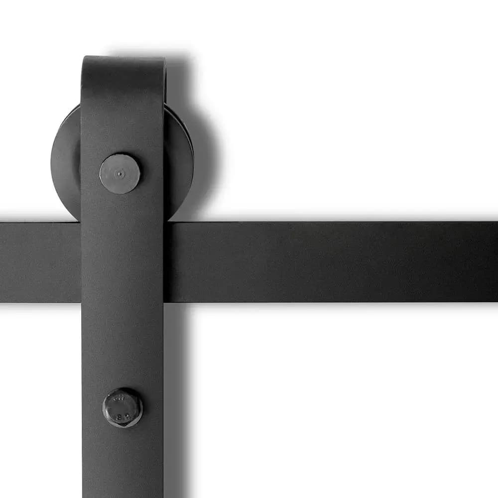 Sliding Barn Door Hardware Track Set 2m Heavy Duty Sturdy Smooth Rolling Interior Door Rail Kit Adjustable Wall Mounted Slider Door Fitting