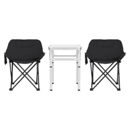 3 Piece Camping Table and Chair Set Outdoor Folding Aluminum Portable Picnic Furniture