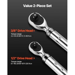 SucceBuy Digital Torque Wrench Set High Accuracy Electronic Torque with Preset Value Buzzer and LED Notification for Automotive