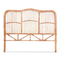 Rattan Double Bed Headboard Pine Bedroom Wall Decor NERO Style