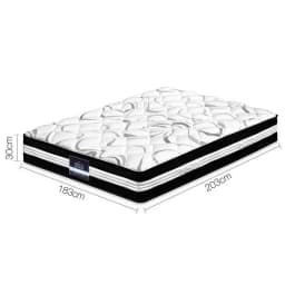 30cm King Mattress Medium Firm Support Breathable Pressure Relief Comfort Foam Hybrid Sleep Bed Mattress
