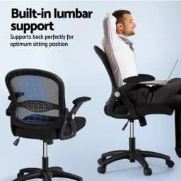 Ergonomic Mesh Office Chair Mid Back Computer Desk Chair for Home Study Gaming Comfort Adjustable Swivel Seat Breathable Support