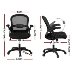 Ergonomic Mesh Office Chair Mid Back Computer Desk Chair for Home Study Gaming Comfort Adjustable Swivel Seat Breathable Support