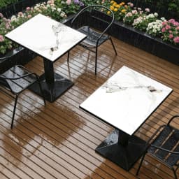 Rectangular Dining Table Bistro Tulip Design with Larger Pedestal Base for 2-4 People for Kitchen Living Room Bistro Restaurant