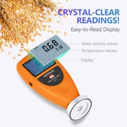 GOYOJO GY1 Water Activity Meter Smart Food Water Activity Tester for Jerky Dried Fruit Grain Vegetable 0-1.0AW ±0.02AW