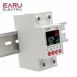 2P 63A TUYA APP Wifi Smart Circuit Earth Leakage Over Under Voltage Protector Relay Device Switch Breaker Durable Easy Install