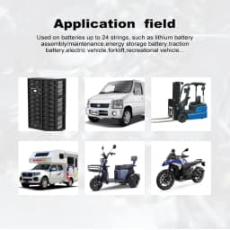 2-24S Smart Battery Equalizer HTB-J24S04A HTB-J24S07A 3A/4A/7A Discharge Balancer for NCM LFP LTO Battery Pack 2V-4.5V Cell Voltage Automatic Equalization Instrument 12V Power Supply Battery Cell Balancer Voltage Tester Repair Tool