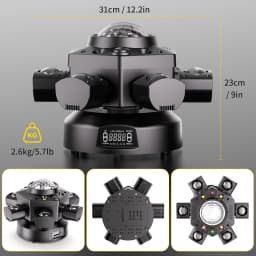 DayFlicker 180W Six-armed Stage light with RGBW 4-IN-1 Lighting Effect and Starry Effect Controlled DMX512 For DJ Party Concert