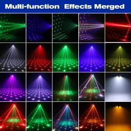 DayFlicker 180W Six-armed Stage light with RGBW 4-IN-1 Lighting Effect and Starry Effect Controlled DMX512 For DJ Party Concert