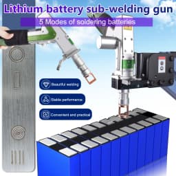 2000W Laser Welder Double Pendulum 6-in-1 Fiber Laser Battery Welding Cleaning Cutting Welding Machine Handheld for All Metal