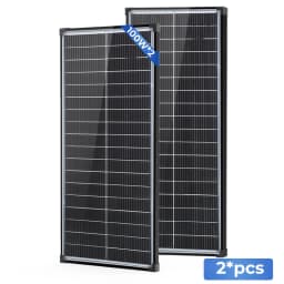 (AU Stock 2-5 Days) AeternaSol 100W 18BB Monocrystalline Solar Panel IP68 Waterproof PV Module, 25% High Conversion Efficiency, 12V 24V Battery Charging for RV, Boat, Yacht, Campervan, Travel Trailer, Off-Grid Solar System, Outdoor Emergency Power, Farm