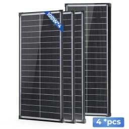 (AU Stock 2-5 Days) AeternaSol 100W 18BB Monocrystalline Solar Panel IP68 Waterproof PV Module, 25% High Conversion Efficiency, 12V 24V Battery Charging for RV, Boat, Yacht, Campervan, Travel Trailer, Off-Grid Solar System, Outdoor Emergency Power, Farm