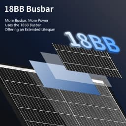(AU Stock 2-5 Days) AeternaSol 100W 18BB Monocrystalline Solar Panel IP68 Waterproof PV Module, 25% High Conversion Efficiency, 12V 24V Battery Charging for RV, Boat, Yacht, Campervan, Travel Trailer, Off-Grid Solar System, Outdoor Emergency Power, Farm