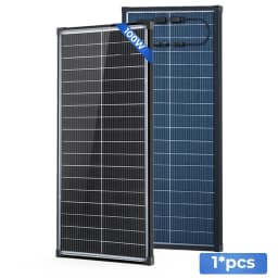 (AU Stock 2-5 Days) AeternaSol 100W 18BB Monocrystalline Solar Panel IP68 Waterproof PV Module, 25% High Conversion Efficiency, 12V 24V Battery Charging for RV, Boat, Yacht, Campervan, Travel Trailer, Off-Grid Solar System, Outdoor Emergency Power, Farm