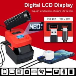 Soldering Iron Station For M18 18V Battery Cordless Soldering Iron With Digital LCD Display,USB&Type-C Port