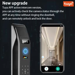 3D Face Smart Door Lock Tuya Active real-time Video intercom Fingerprint Password Biometric Electronic Key Unlock