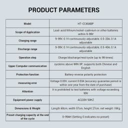 9-99V 20A 40A Single Channel VRLA/Lithium Battery Capacity Tester Charge Cycle Integrated Machine