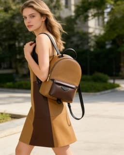 New Large Capacity Fashionable Printed Versatile Durable Casual Ladies Backpack Handbag Leather Vintage Style