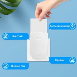 Flying Insect Trap, 2 in 1 Indoor Plug-in Fruit Fly Trap, 2 Trap White and 20 Glue Cards, Fruit Fly Traps for Gnat, Moth, Mosqui