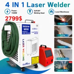 BWT 2000W 4 In 1 Laser Welding Machine 1500W Laser Welder with Welding Cleaning Cutting Weld Seam Cleaning for Metal SUP28T Welding Head With Auto Wire Feeder