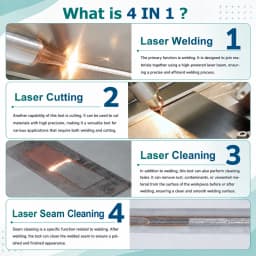BWT 2000W 4 In 1 Laser Welding Machine 1500W Laser Welder with Welding Cleaning Cutting Weld Seam Cleaning for Metal SUP28T Welding Head With Auto Wire Feeder