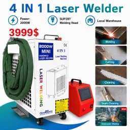 BWT 2000W 4 In 1 Laser Welding Machine 1500W Laser Welder with Welding Cleaning Cutting Weld Seam Cleaning for Metal SUP28T Welding Head With Auto Wire Feeder