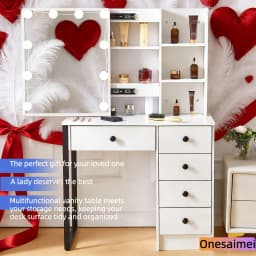 New home dressing table with vanity mirror Features three colour modes and adjustable brightness Ideal birthday gift