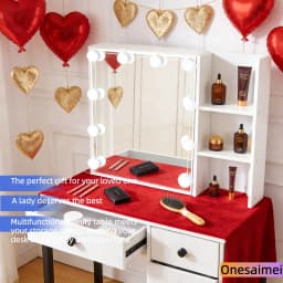 New home dressing table with vanity mirror Features three colour modes and adjustable brightness Ideal birthday gift