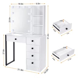 New home dressing table with vanity mirror Features three colour modes and adjustable brightness Ideal birthday gift
