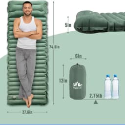 Night Cat Flat Lay Hammock Tent with Sleeping Air Pad Mosquito Net and Waterproof Rainfly for 1 Person Backpacking Hiking Camping Lightweight 330LBS 87x28x19in