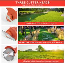 Replace Trimmer Blades, 16 Pcs, Suitable Cordless Grass Trimmer for Lawn Yard Bush Trimming & Pruning