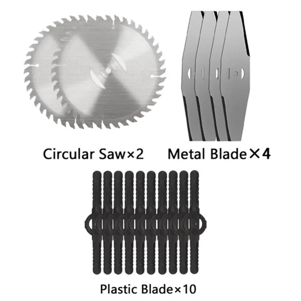 Replace Trimmer Blades, 16 Pcs, Suitable Cordless Grass Trimmer for Lawn Yard Bush Trimming & Pruning