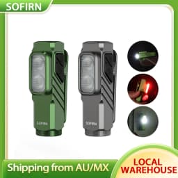 SOFIRN ST10 1000LM EDC Flashlight USB C 14500 Rechargeable with Red Light 660NM Magnetic Tail & Clip Dual Switch Torch