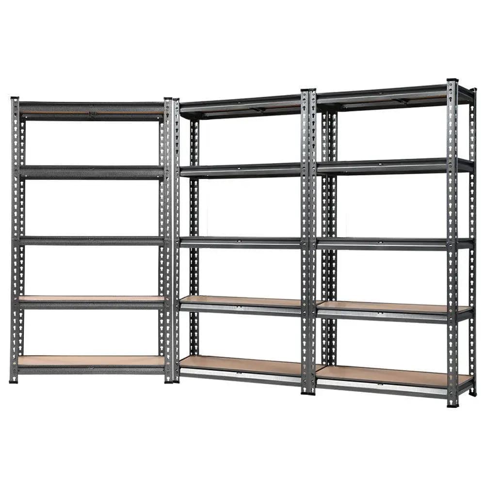 Heavy Duty 3x1.5M Garage Shelving Warehouse Storage Rack Charcoal Steel Pallet Racking