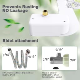 Bidet Attachment for Toilet - Non-Electric Self-Cleaning Dual Nozzles (Feminine & Rear Wash),Adjustable Water Pressure Control