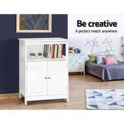 Modern White Buffet Sideboard Storage Cabinet with Doors and Shelves for Dining Room Kitchen Living Room Furniture