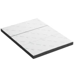 Foldable Foam Mattress Double Size Bamboo Cover Portable Sleeping Pad for Home Guest Room and Travel