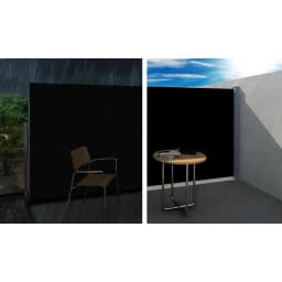 Side Awning Retractable Sun Shade Privacy Screen Outdoor 2x3M Black Garden Patio Wind Blocker