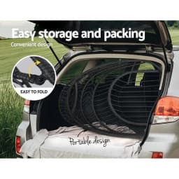 Outdoor Egg Swing Chair Hanging Wicker Rope Pod Stand Foldable Grey Patio Garden Lounge Seat