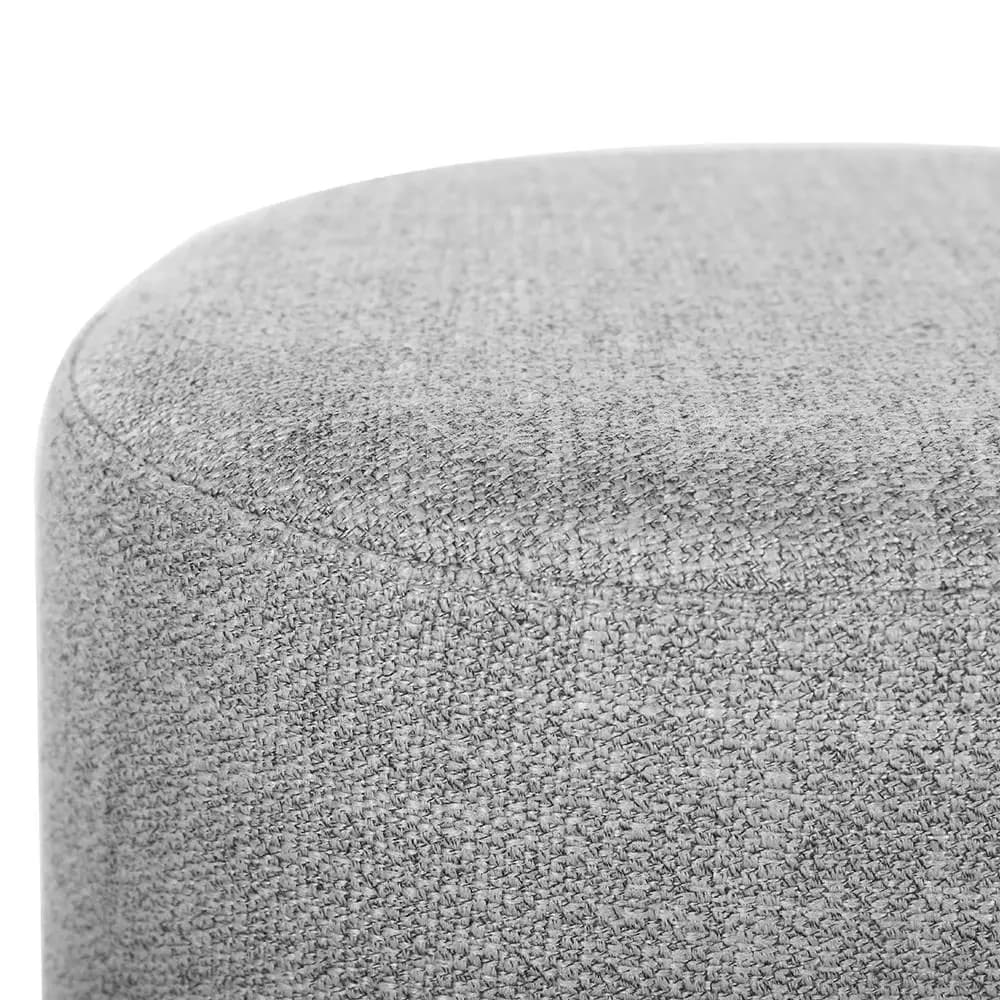 Square Linen Grey Ottoman Foot Stool Ottoman Storage Stool Seat Bench Footrest for Living Room Bedroom Home Use