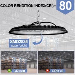 PORIYA 10 X 500W UFO LED High Bay Light Shop Industrial Workshop Warehouse Factory Lamp