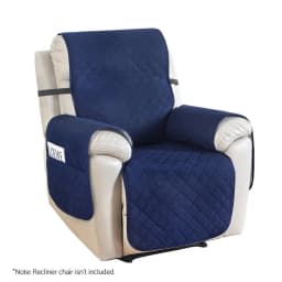 Navy Water Resistant Recliner Chair Cover for Home Furniture Protection