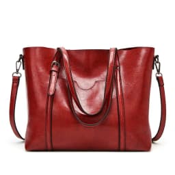 High-Quality Vintage Oil Wax Shoulder Bag for Women Premium Tote & Crossbody Handbag Designer Style Satchel for Everyday Use