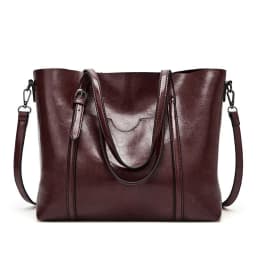 High-Quality Vintage Oil Wax Shoulder Bag for Women Premium Tote & Crossbody Handbag Designer Style Satchel for Everyday Use