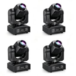 NOVALUX 4PCS 60W LED Moving Head Pattern Light DMX512 DJ Stage Light 9/11 Channels 7 Gobos 7 Colors Beam Spotlight for Disco Bar Party Wedding Live Show Club Lighting