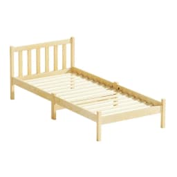 Single Size Wooden Oak Bed Frame Modern Solid Wood Bedroom Furniture Durable Natural Finish Platform Bed Frame