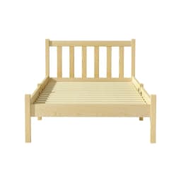Single Size Wooden Oak Bed Frame Modern Solid Wood Bedroom Furniture Durable Natural Finish Platform Bed Frame